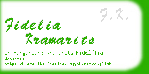 fidelia kramarits business card